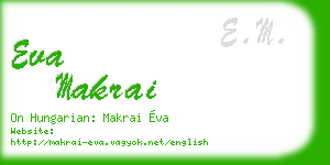 eva makrai business card