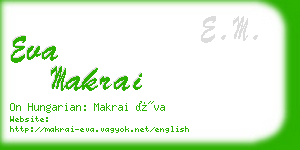 eva makrai business card